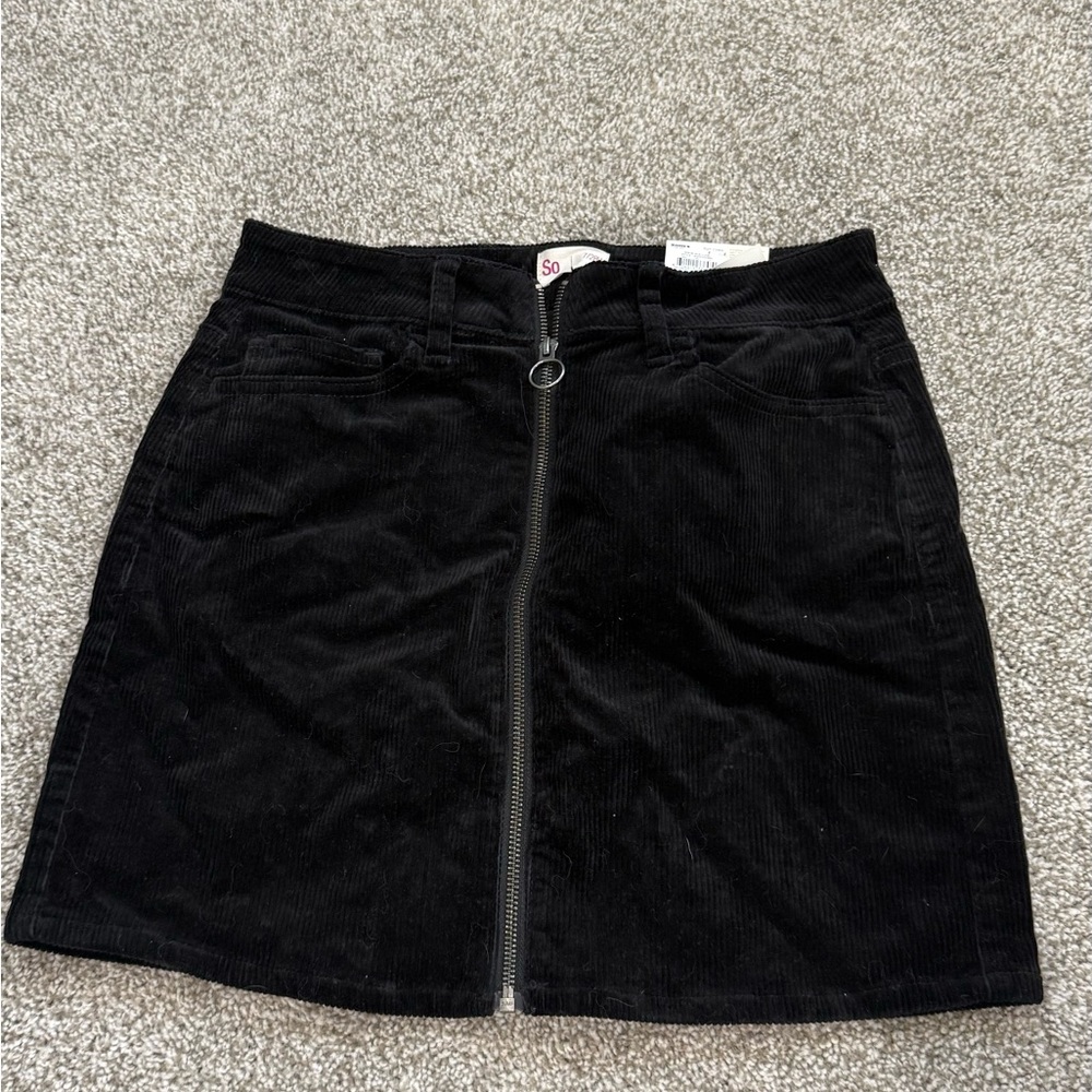 Black Corduroy Skirt